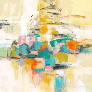 Tableau Peintur sur soie imprimé sur toile 80x80 cm
