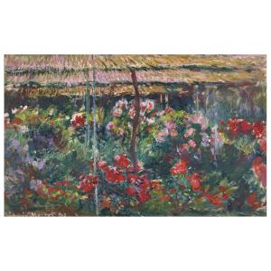 Tableau - Peony Garden (Jardin de Pivoines) Claude Monet 50…
