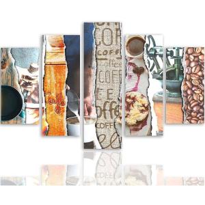 Tableau photocollages de café 250 x 120 cm