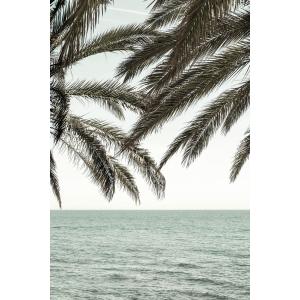 Tableau plage tropicale secrète imprimé sur toile 60x90 cm