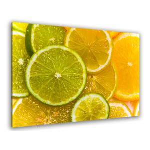 Tableau plexiglas tranches de citron 100x60cm