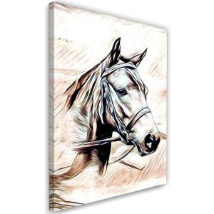 Tableau portrait de cheval 80 x 120 cm
