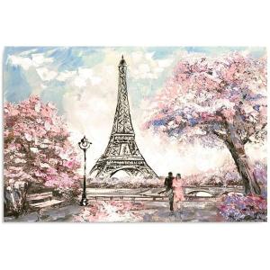 Tableau printemps à paris 120 x 80 cm