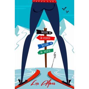 Tableau rétro piste noire…ou verte! imprimé sur toile 40x60…