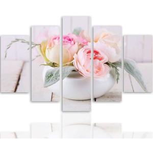 Tableau roses dans un plat 250 x 120 cm