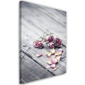 Tableau roses séchées 80 x 120 cm