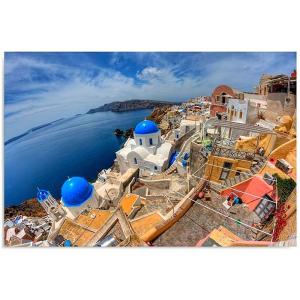 Tableau santorin hdr 120 x 80 cm