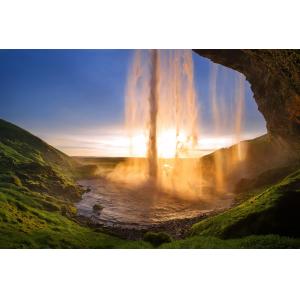 Tableau seljalandsfoss impression sur aluminium 120x80 cm