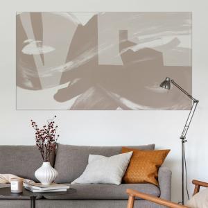 Tableau skyline brun en toile imprimée, 120x80 cm