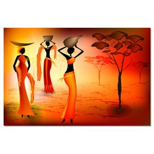 Tableau soirée africaine toile imprimée 120x80cm