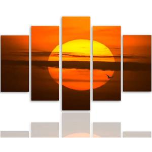 Tableau soleil couchant 250 x 120 cm
