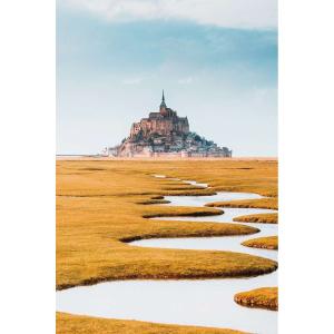 Tableau sur toile baie Mont-Saint-Michel 65x97