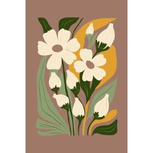 Tableau sur toile bouquet sauvage abstrait 45x65