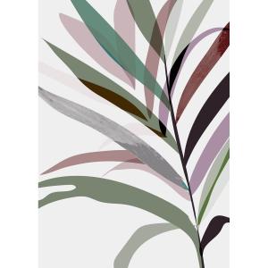 Tableau sur toile feuille colorée 30x45