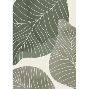 Tableau sur toile feuilles vertes 30x45