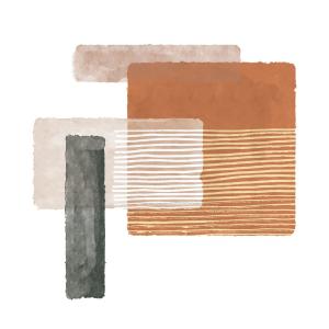 Tableau sur toile formes colorées 45x45