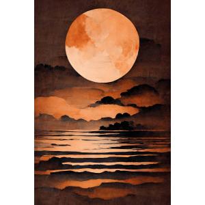 Tableau sur toile la pleine lune 65x97 cm