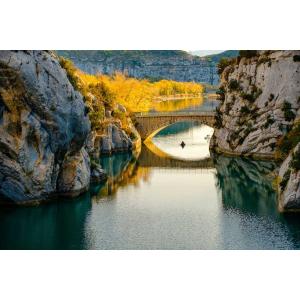 Tableau sur toile lac de Quinson 65x97