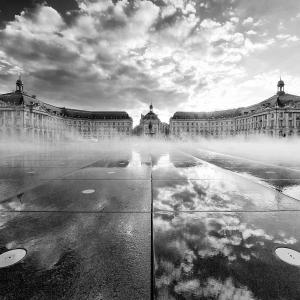 Tableau sur toile miroir place de la bourse Bordeaux 45x45