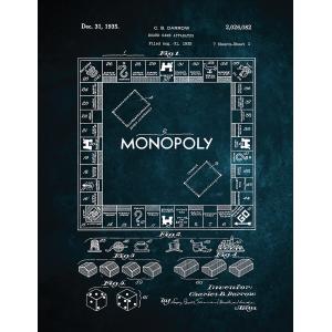 Tableau sur toile Monopoly 30x40