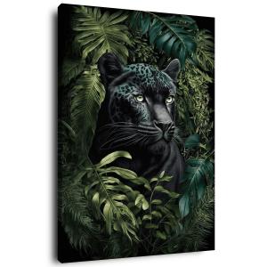 Tableau sur toile panthère noire 30x45