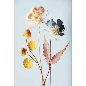 Tableau sur verre fleur colorée 30x45 cm