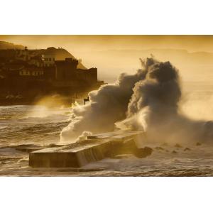 Tableau tempete en mer enbata sur socoa  imprimé sur toile…