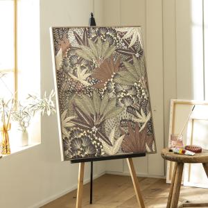 Tableau, toile multicolore en bois