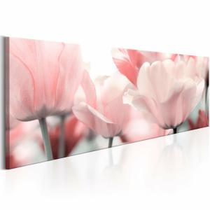 Tableau tulipes roses 120 x 40 cm