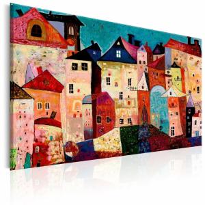 Tableau ville artistique 120 x 80 cm