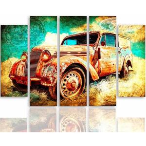 Tableau voiture rouillée 250 x 120 cm
