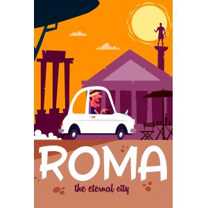 Tableau voyage à rome imprimé sur toile 30x45 cm