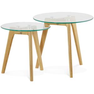 Tables gigognes Verre Transparent