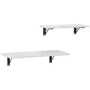 Tables pliantes murales rabattable en bois blanc brillant