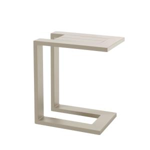 Tablette pour bain de soleil en aluminium crème