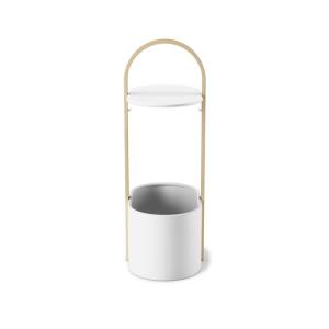 Tablette range magazines et cables blanc et bois