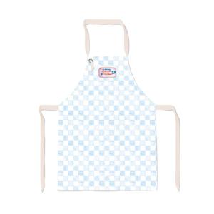 Tablier de cuisine en coton bleu et rose 70x90