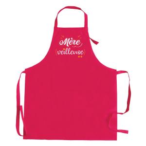Tablier de cuisine Mère-veilleuse recyclé en coton rose 72…