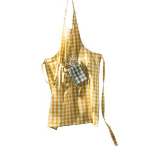 Tablier en coton jaune unique 29x87 cm
