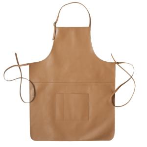 Tablier en cuir véritable couleur Tabac