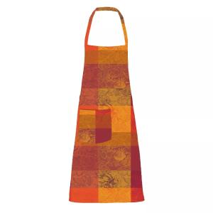 Tablier enduit pur coton rouge 73x86 cm