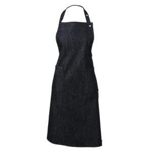 Tablier noir imitation denim 70x85