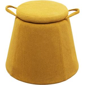 Tabouret à poignées en polyester jaune