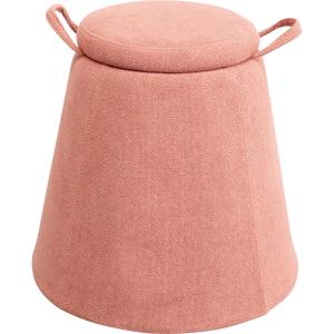 Tabouret à poignées en polyester rose