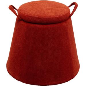 Tabouret à poignées en polyester rouge