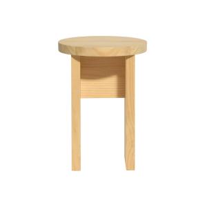 Tabouret bas en pin massif naturel 42 cm