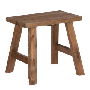 Tabouret Brun Bois H34xl28.5xL38cm