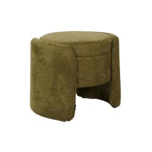 Tabouret coffre contemporain tissu kaki