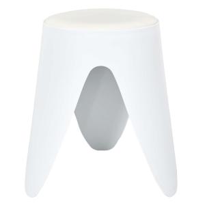 Tabouret d'appoint empilable blanc