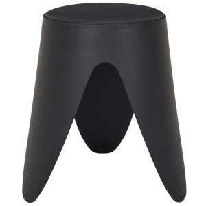 Tabouret d'appoint empilable noir